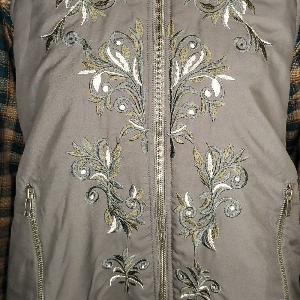 Sundance | Olive Swing Floral Embroidered Jacket - Picture 3 of 6